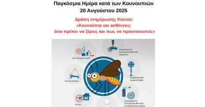 Δράση ενημέρωσης για την πρόληψη και καταπολέμηση των κουνουπιών στην Τρίπολη