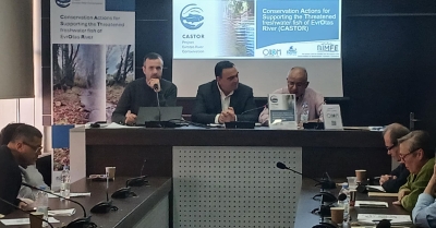 Ο Αντιδήμαρχος Πρασίνου Ευστράτιος Κοκκορός στην εκδήλωση ενημέρωσης του έργου CASTOR για τον Ευρώτα