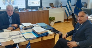 Συνάντηση Νεοκλή Κρητικού με τον Υπουργό Μετανάστευσης Μάκη Βορίδη