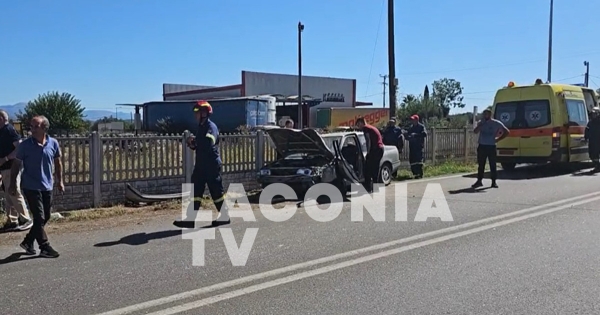 Τροχαίο ατύχημα στην ΕΟ Σπάρτης – Γυθείου: Τραυματισμός γυναίκας οδηγού (video)