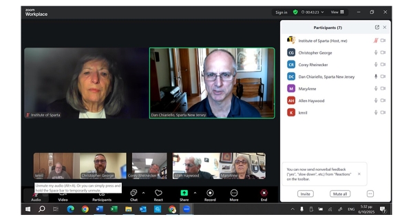 Ινστιτούτο Σπάρτης: Πρώτη διαδικτυακή συνάντηση για την οργάνωση του Παγκόσμιου Δικτύου για τη Σπάρτη