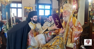 Χειροθεσία Πνευματικού κατά τον λαμπρό εορτασμό του Πολιούχου του Μυστρά Αγ. Σπυρίδωνος