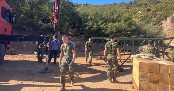 Δήμος Ευρώτα: Ξεκίνησαν οι εργασίες για την κατασκευή γέφυρας τύπου Bailey στο Βρονταμά