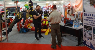 Ο Αντιδήμαρχος Πολιτικής Προστασίας Δημοσθένης Κακούρος στην έκθεση Interaigis 2026