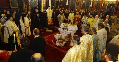 Ο πανηγυρικός Δισαρχιερατικός Εσπερινός στον Μητροπολιτικό Ναό Ευαγγελιστρίας