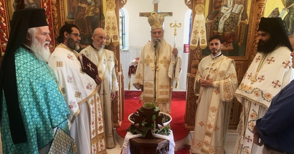 Με Αρχιερατική Θεία Λειτουργία τιμήθηκε η επέτειος εγκαινίων του Ι.Ν. Αγίου Τρύφωνος Πισταμάτων Λαμπόκαμπου