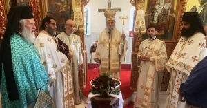 Με Αρχιερατική Θεία Λειτουργία τιμήθηκε η επέτειος εγκαινίων του Ι.Ν. Αγίου Τρύφωνος Πισταμάτων Λαμπόκαμπου