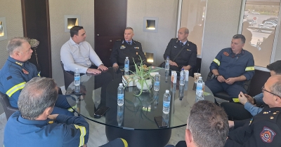Επίσκεψη στελεχών της Πυροσβεστικής Υπηρεσίας στον Αντιπεριφερειάρχη Λακωνίας