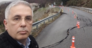 Ο Μαν. Μάκαρης στην κατολίσθηση της Ε.Ο. Καλαμάτας–Σπάρτης