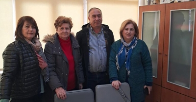 Δύο προτζέκτορες παρέδωσε ο Σύλλογος «Νέοι Ορίζοντες» στο 1ο Δημοτικό Σχολείο Σκάλας