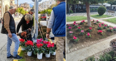 Σπάρτη: Εργασίες καλλωπισμού και φυτεύσεις σε Κεντρική Πλατεία και Λυκούργου