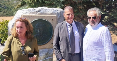 Ο Μιχάλης Βακαλόπουλος στις εκδηλώσεις μνήμης του ολοκαυτώματος του Παλαιομονάστηρου Βρονταμά