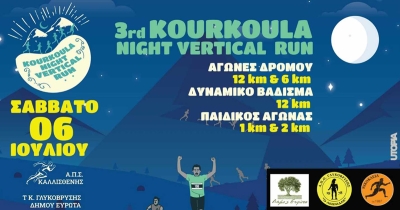Γλυκόβρυση: 3ος νυχτερινός  αγώνας τρεξίματος (3o  Kourkoula night vertical run)