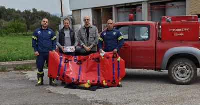 Ευχαριστήριο της Πολιτικής Προστασίας Σπάρτης για τη δωρεά εξοπλισμού από την Κ. ΧΑΤΖΕΛΗΣ ΑΕ