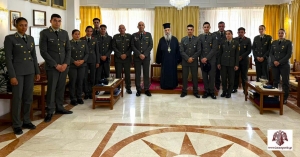 Νέοι και νέες αξιωματικοί και υπαξιωματικοί Σ.Ε.Μ. στον Σεβ. Μητροπολίτη κ. Ευστάθιο