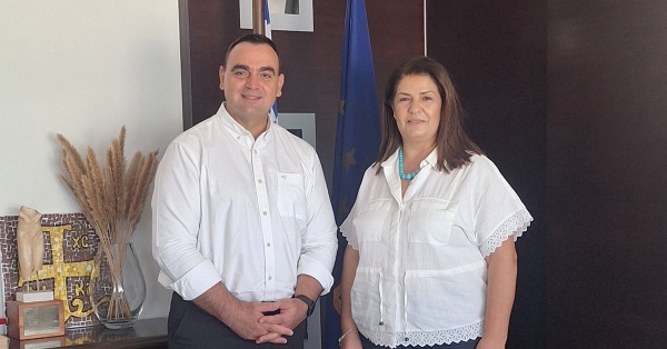 Εθιμοτυπική Συνάντηση του Θεόδωρου Βερούτη με τη νέα Διοικήτρια του Γενικού Νοσοκομείου Λακωνίας Πέρρυ Τρουπή