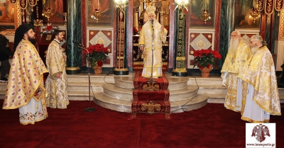 Η Χριστουγεννιάτικη Θεία Λειτουργία στον Μητροπολιτικό Ναό Ευαγγελιστρίας Σπάρτης