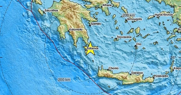 Σεισμός στο στενό Κυθήρων – Λακωνίας