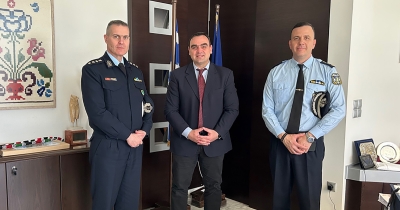 Συνάντηση Αντιπεριφερειάρχη Λακωνίας Θ. Βερούτη με τον νέο Αστυνομικό Διευθυντή Λακωνίας, Κωνσταντίνο Σταματόπουλο