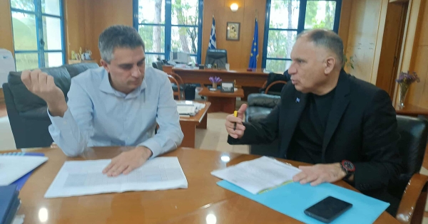 Ο Ν. Κρητικός στον Υπ. Υποδομών Χρίστο Δήμα για το Φράγμα Κελεφίνας και την παράκαμψη Σκάλας-Βλαχιώτη