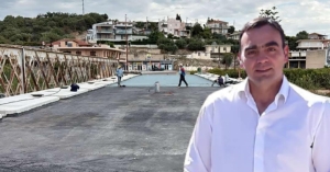 Ο Θεόδωρος Βερούτης στα οδικά έργα της Λακωνίας