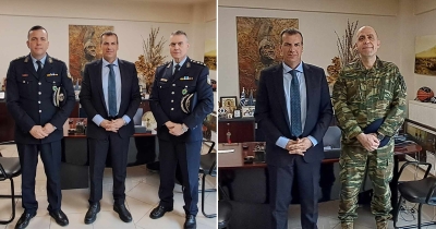 Εθιμοτυπικές συναντήσεις του Δημάρχου Σπάρτης με τον νέο Αστυνομικό Διευθυντή Λακωνίας και τον νέο Διοικητή του ΚΕΕΜ