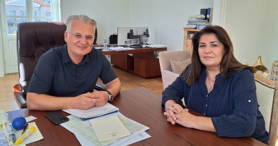 Συνάντηση του Περιφερειάρχη Δημήτρη Πτωχού με τη νέα Διοικήτρια του Γ.Ν. Λακωνίας Πέρρυ Τρουπή