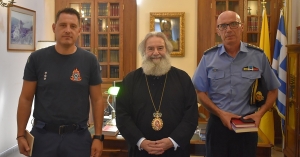 Συνάντηση του Διοικητή Πυροσβεστικών Υπηρεσιών Μεσσηνίας με τον Μητροπολίτη Μάνης